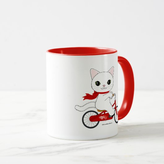 Peko de witte kat mok (Voorkant rechts)