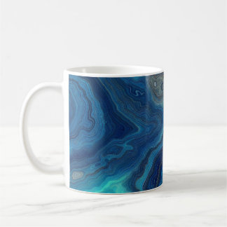 “Pelagic Contours” – Een abstract zeegezicht Koffiemok