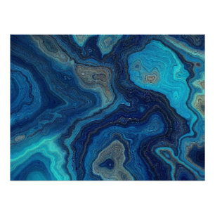 “Pelagic Contours” – Een abstract zeegezicht Perfect Poster