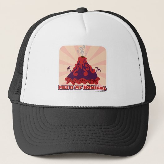 Pele Volcano Goddess Hawaii Tourist Trucker Pet (Voorkant)