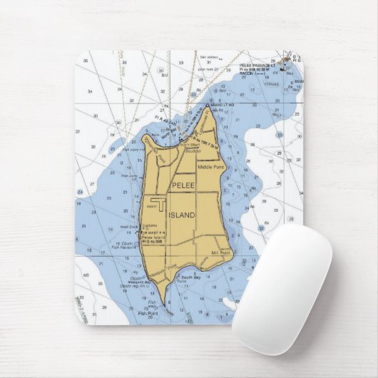 Pelee Island, Ontario nautical Chart Mousepad Muismat (Met muis)