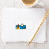 Pèlerin Mayflower Thanksgiving Étiquettes de adres (En situation)