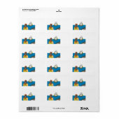 Pèlerin Mayflower Thanksgiving Étiquettes de adres (Feuille entière)