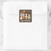 Pèlerins Indiens Thanksgiving Holiday sticker (Sac)