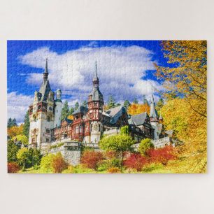 Peles Castle, het beroemde najaarslandschap in Roe Legpuzzel