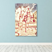 Peles kasteel canvas afdruk (Insitu (Houten vloer))