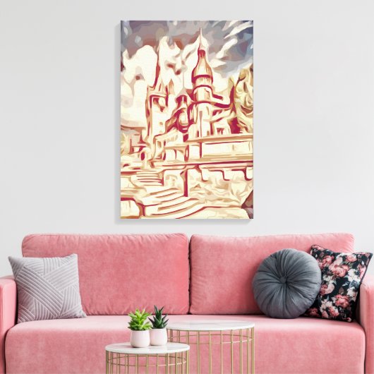 Peles kasteel canvas afdruk (Insitu (Woonkamer))