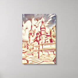 Peles kasteel canvas afdruk