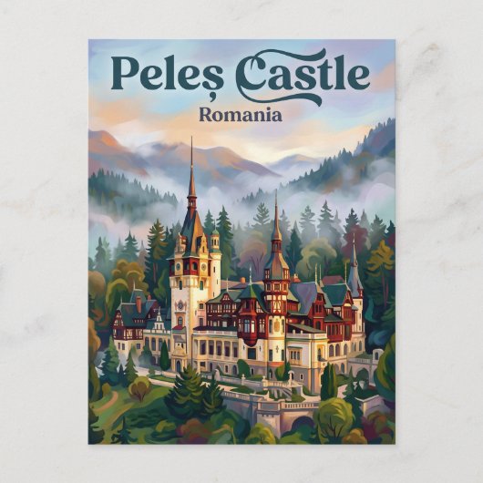 Peleș Kasteel Roemenië Briefkaart (Voorkant)