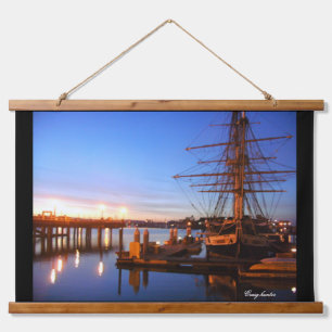 Pelgrim bij Dana punt "foto" Hangend Wandkleed
