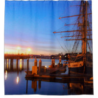 Pelgrim bij zonsopgang Dana punt haven foto