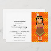 Pelgrim Kinder Thanksgiving Kaart (Voorkant / Achterkant)