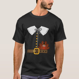 Pelgrim Kostuum Happy Thanksgiving Turkije Kinder T-shirt