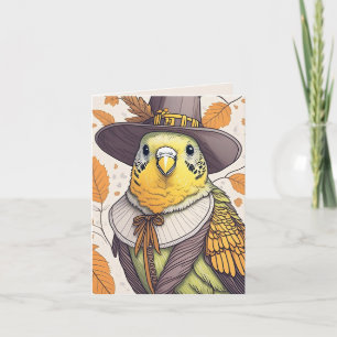 Pelgrim Parkiet Thanksgiving Kaart