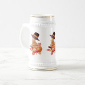  pelgrimjongen die op pompoen bidt bierpul (Voorkant links)