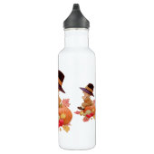  pelgrimjongen die op pompoen bidt waterfles  (Rechts)