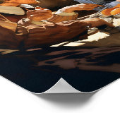 Pelgrims bidden over Thanksgiving maaltijd Poster (Hoek)