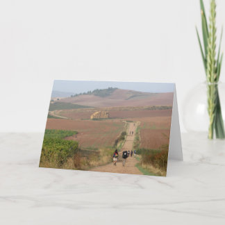 Pelgrims die Kaart lopen