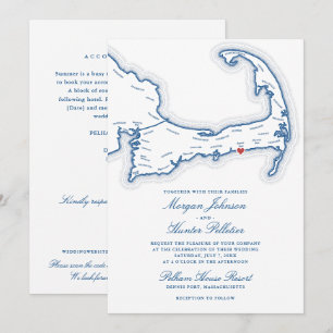 Pelham House Resort Alles-in-één QR RSVP Huwelijk Kaart