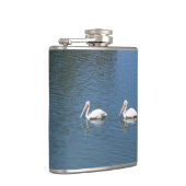 pelicaanpaarkolf heupfles (Rechts)