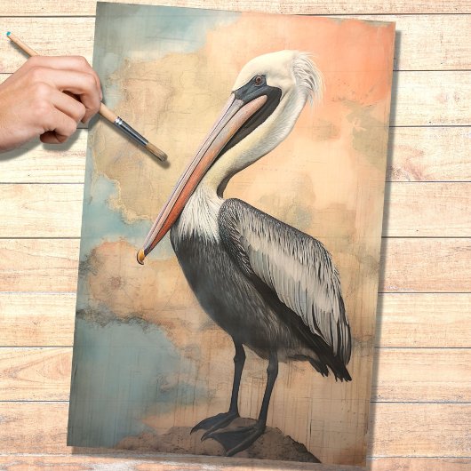 Pelican 2 Decoupage papier