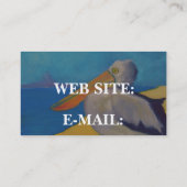 "PÉLICAN à la plage," - carte de visite (Dos)