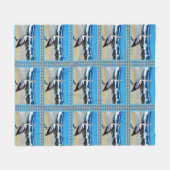 Pelican Beach Life is perfect, Fleece Deken (Voorkant (Horizontaal))