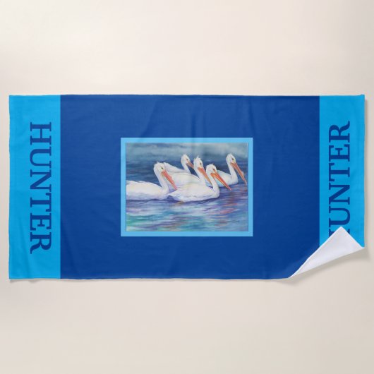 Pelican Beach Towel Strandlaken (Voorkant)