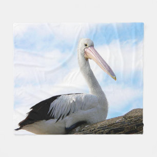 Pelican Bird Fleece Blanket Deken