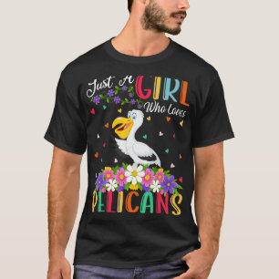 Pelican Bird is gewoon een meisje dat van Pelikane T-shirt
