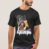 Pelican Bird Lover Xmas Gift Santa Riding Pelican T-shirt (Voorkant)
