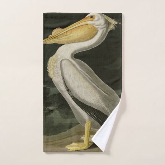 Pélican blanc américain, les oiseaux d'Amérique d' (Serviette à main)
