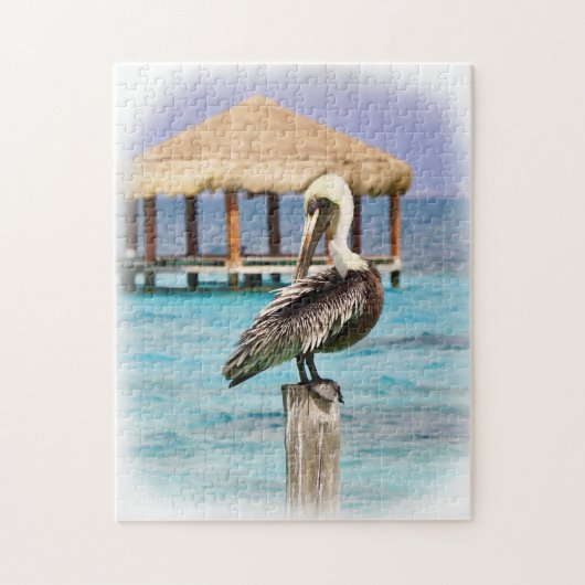 Pelican Blue Water Tropical Island Legpuzzel (Verticaal)