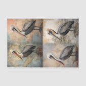 Pelican Collage 1 Decoupage papier (Voorkant)