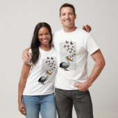 Pelican en Butterflies T-shirt (Unisex)