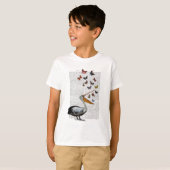 Pelican en Butterflies T-shirt (Voorkant volledig)