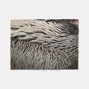 Pelican Feathers Abstracte Natuur Fotografie Fleece Deken
