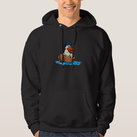 Pelican fishing hoodie (Voorkant)
