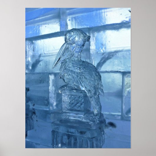 Pelican Ice Sculpture, Quebec, Canada Poster (Voorkant)