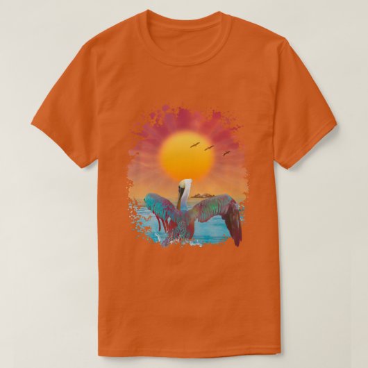 PELICAN ISLAND SUNSET T-SHIRT (Design voorkant)