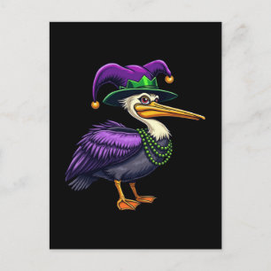 Pelican Mardi Gras – Carnavalsplezier voor Dierenv Feestdagenkaart