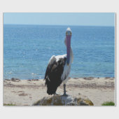 Pelican met de "look", cadeaupapier (Vlak)