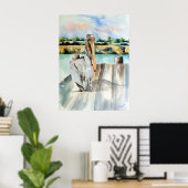 Pelican met een houding poster (Thuiskantoor)