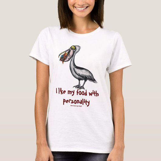 Pélican mignon drôle avec la conception de T-shirt (Devant)