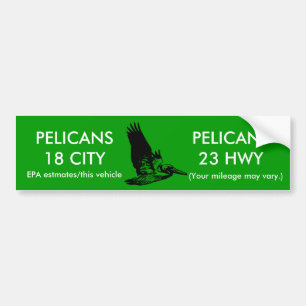 Pelican Mileage Rating Bumpersticker