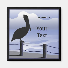Pelican Ocean Shoreline Custom Magnet Magneet