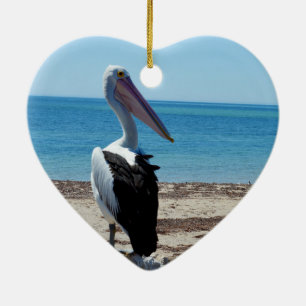 Pelican On Beach Rock, Keramisch Ornament