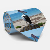 Pelican On Beach Rock, Stropdas (Opgerold)