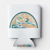 Pelican On Island Ocean Pier Blikjeskoeler (Achterkant)