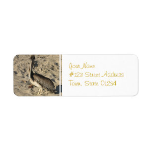Pelican op strand Mailing Labels